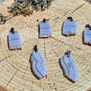 blue lace agate small set